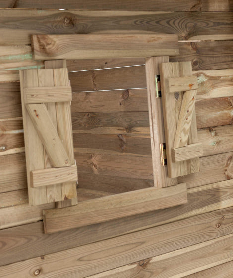 Swing Louise Wooden Playhouse 120 x 120 x 160 cm Naturel