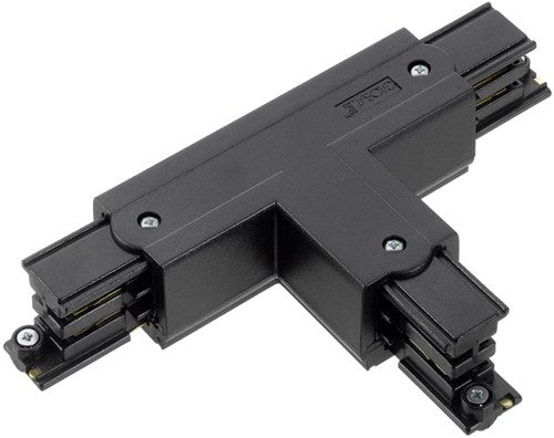 Pièce en T gauche fixe à 90° pour. rail triphasé noir - 5050055