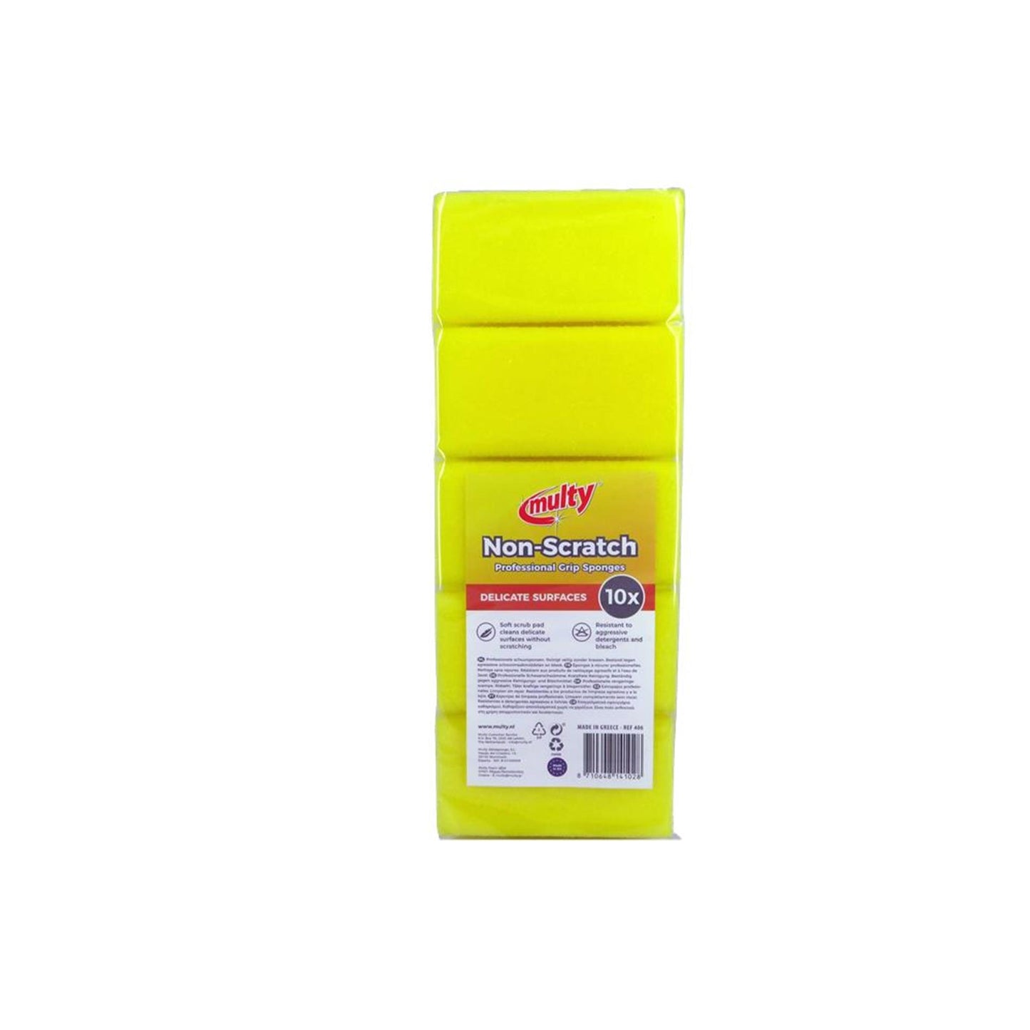 Multy tampons à récurer anti-rayures 10 pcs jaune