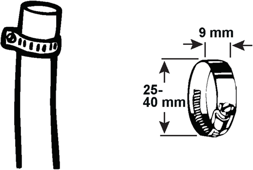 Anneau de tension Cornat 25-40mm 1er inox - t308304