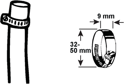 Anneau de tension Cornat 32-50mm 1er inox - t308305