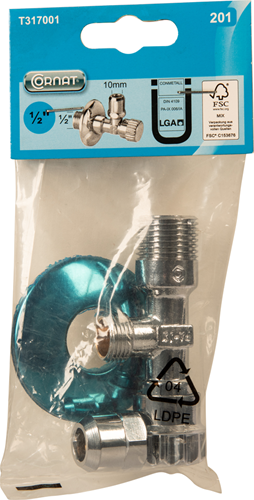 Vanne d'angle Cornat 1 2 ch - t317001