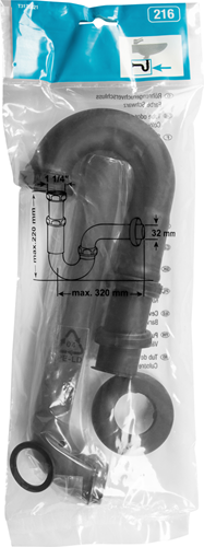 Cornat tuyau siphon métal 1 1 4 120mm 216 noir - t3175021