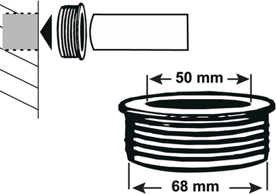 Réduction tétine caoutchouc Cornat 68mm -> 50mm - t3185016
