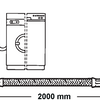 Tuyau d'alimentation lave-linge Cornat 2m00 inox - t357215