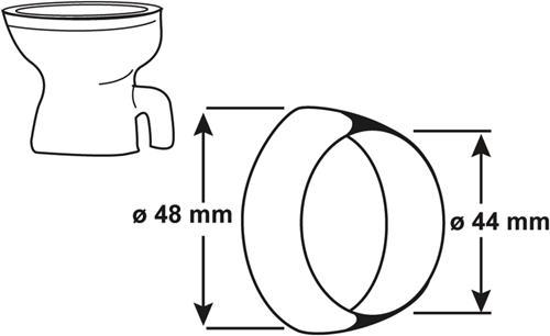 Raccord WC extérieur Cornat 44mm 48mm - t360299