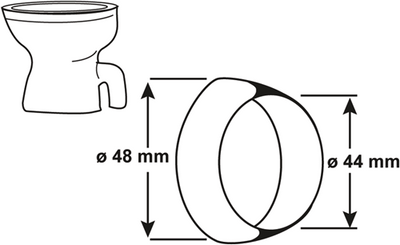 Raccord WC extérieur Cornat 44mm 48mm - t360299