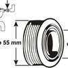 Raccord WC intérieur Cornat 44mm 55mm - t360399