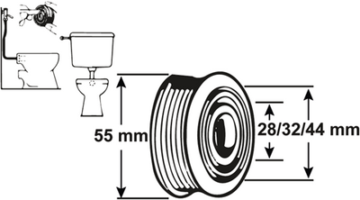 Cornat raccordement intérieur WC universel ch - t360699
