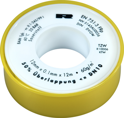 Ruban téflon Cornat 12x0,1mm (12m) gaz - t380700