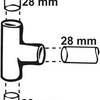 Té à souder Cornat cu 28mm - t513028