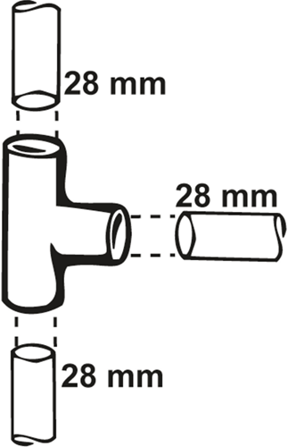 Té à souder Cornat cu 28mm - t513028