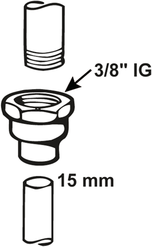 Cornat adaptateur cu-soudé prise 15x3 8 - t5270g1538