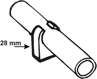 Cornat tube cuivre simple clip 28mm (2pcs) - t560406
