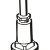 Tête de robinet longue Cornat pour robinet à bille 1'' - t571733