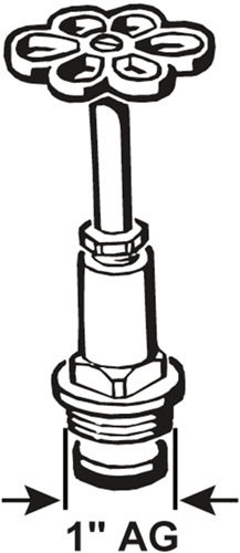 Tête de robinet longue Cornat pour robinet à bille 1'' - t571733