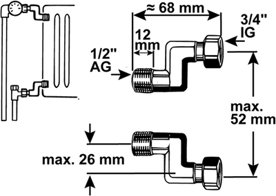 Raccord Cornat pour radiateur 1 2x3 4 - t591517