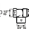 Soupape de sécurité Cornat 6bar 1 2x3 4 - t593711