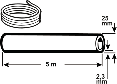 Cornat tube pe-hd pliable 25x2.3mm 5m - t612005