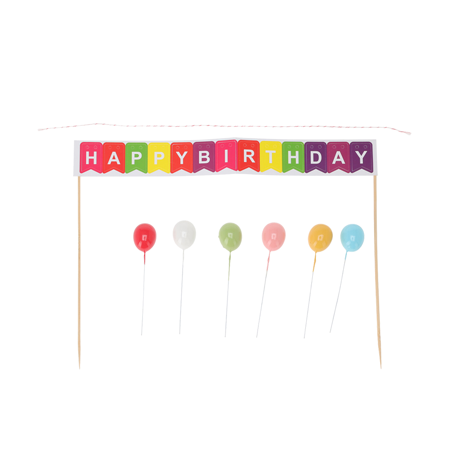 Set de décoration de gâteau d'anniversaire 24 pièces