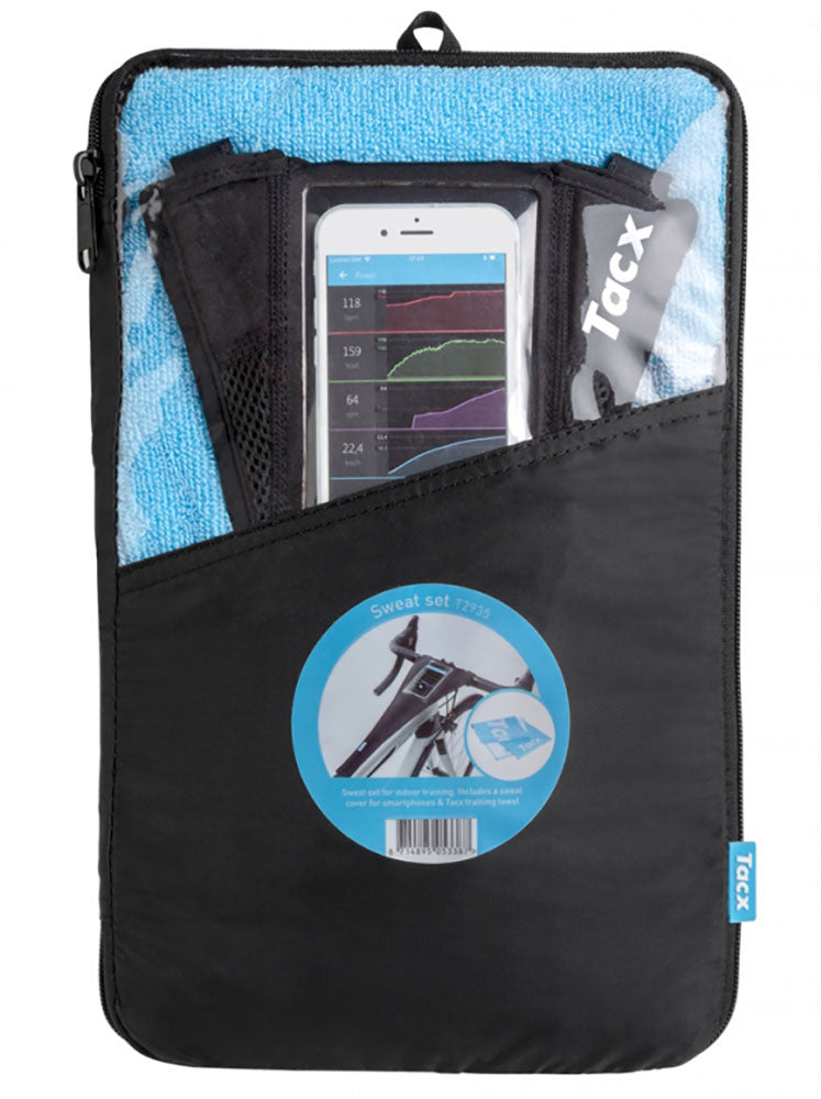 Ensemble de sudation Garmin tacx® incl. attrape-transpiration pour smartphone + serviette t2935