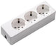 Prise de table RA 3V oblongue blanche - 6871810