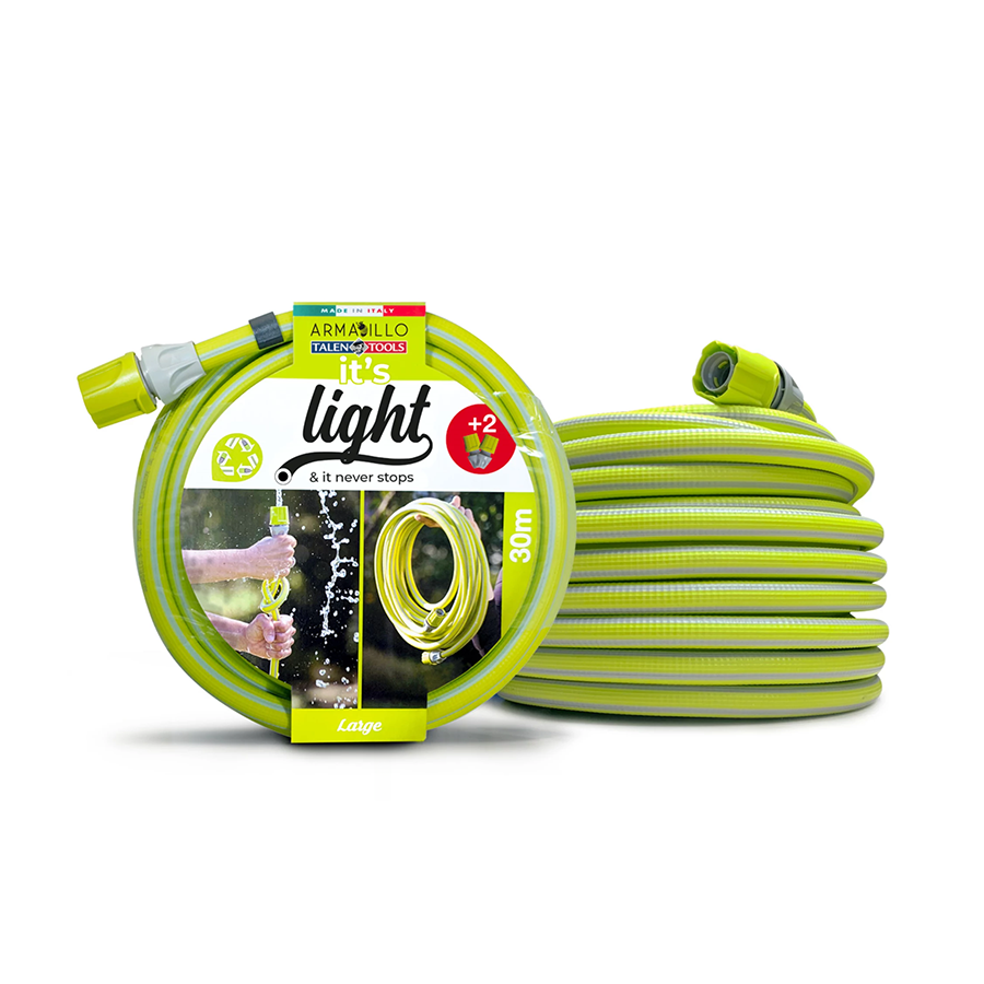Langues outils tatou it's light tuyau d'arrosage 30m citron vert 3 pièces