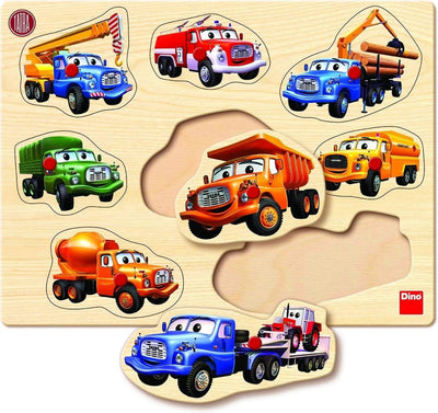 Dinotoys Dino Puzzle - Puzzle de forme de tatra en bois - 8 pièces