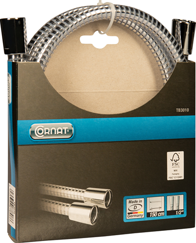 Flexible de douche Cornat 1m50 ch plastique - TB3010
