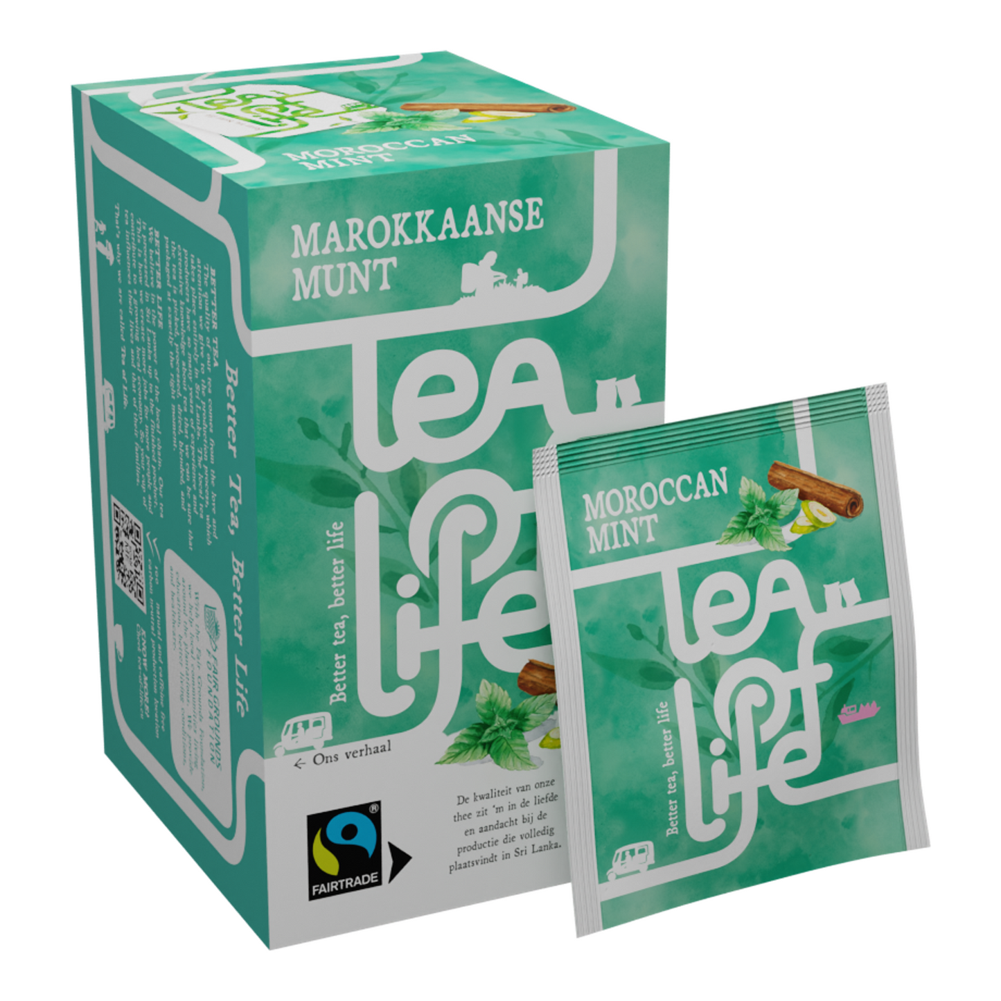 Thé de vie menthe marocaine 1,5gr. (100 pièces)
