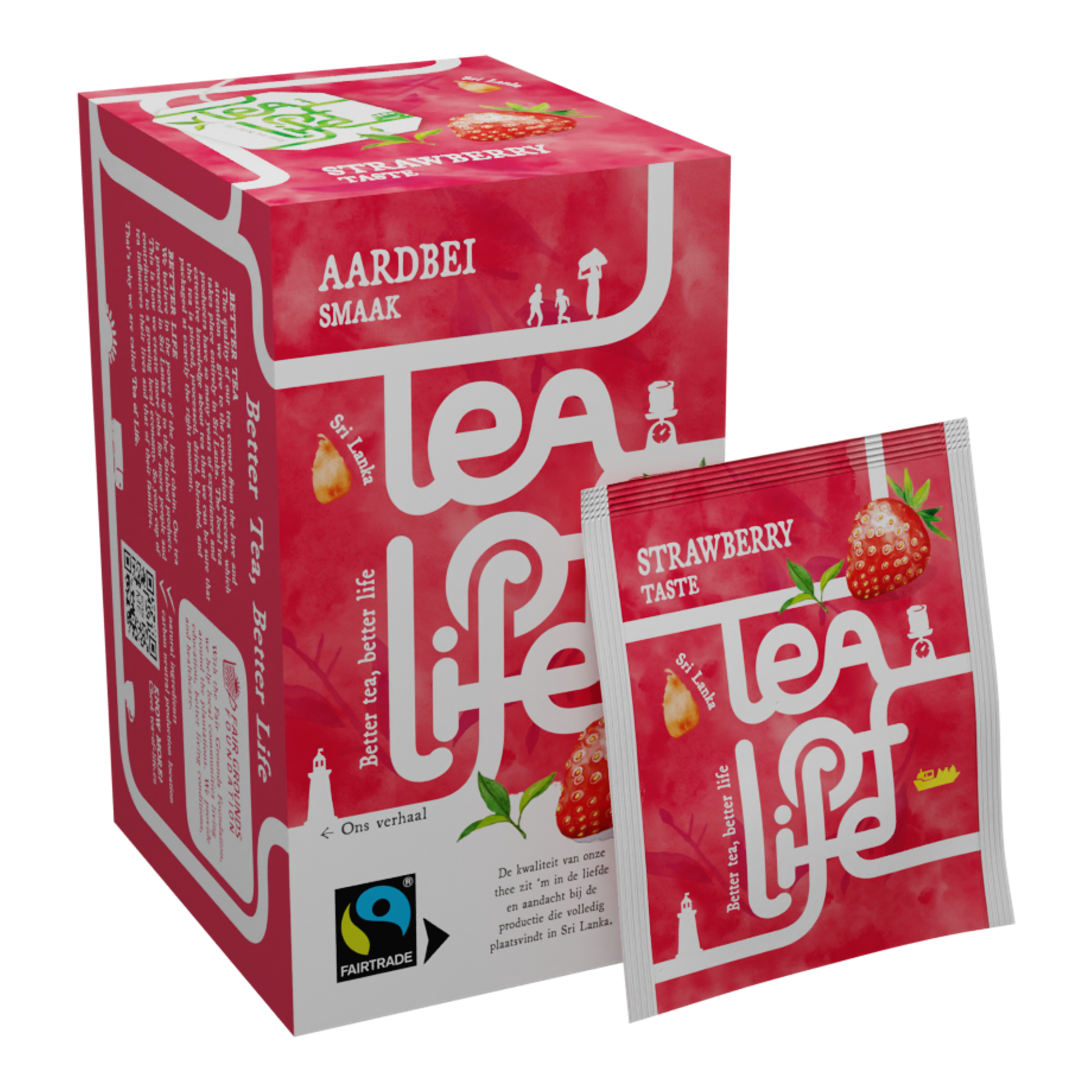 Thé de vie fraise 1,5gr. (100 pièces)