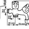 Cornat lave linge combiné vanne d'équerre 1 2 - tec304904