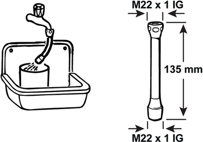 Cornat régulateur d'économie de tuyau m22vxm22v ch - tec307597