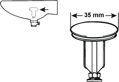 Bouchon de vidange Cornat en plastique d35mm ch - tec317414