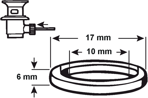 Joint Cornat pour robinet de vidange 2pcs - tec317418