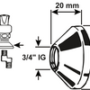 Rosace Cornat pour raccord en S (2 pcs) ms-ch - tec321025