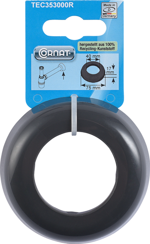 Rosace Cornat 40x75mm dimension siphon plastique - tec353000r