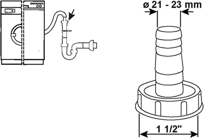Bonde d'évier de raccordement Cornat 6 4 - tec356400r