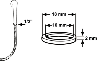 Cornat kit d'étanchéité flexible de douche 1 2 (4 pcs) - tec380225