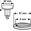 Joint caoutchouc Cornat d62mm pour tec317411 - tec380245