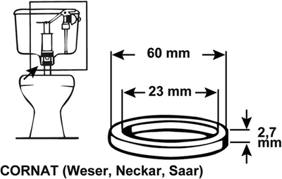 Membrane caoutchouc Cornat pour drain 60x23 - tec380424