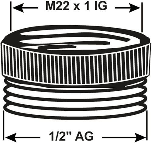 Cornat réducteur ch laiton vm m22x1 2 - tec386305