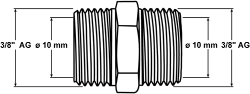 Cornat collier de serrage raccord ch droit 3 8mx10mm - tec5814041