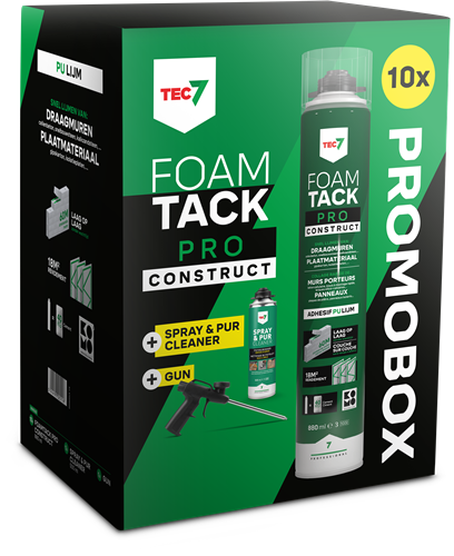 Tec7 combipack foamtack pro construction | 880 ml | 10x mousse tack pro - 670996000