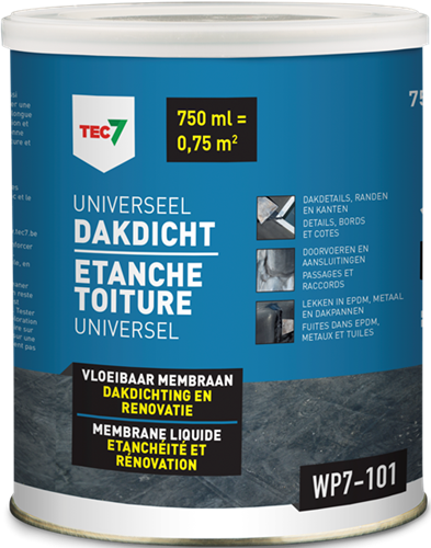 Tec7 wp7-101 tôle de toiture universelle 750ml - 602460000