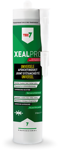 Tec7 xealpro mastic transparent gris cartouche 310ml - 528007000