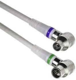 Câble de connexion coaxial Technetix complet non emballé 1,5 m coudé - 2081015