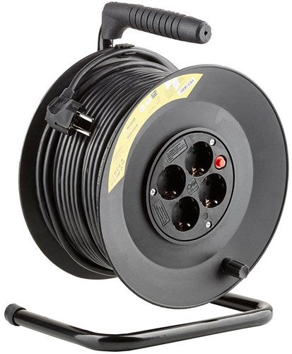 Technik enrouleur de câble h05 3x1,5qmm 50m noir - 1167274