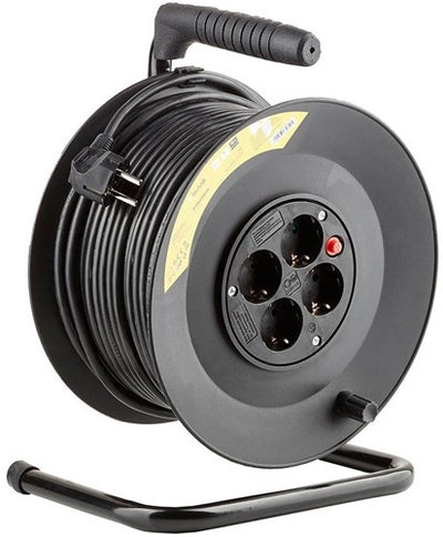 Technik enrouleur de câble h05 3x1,5qmm 50m noir - 1167274