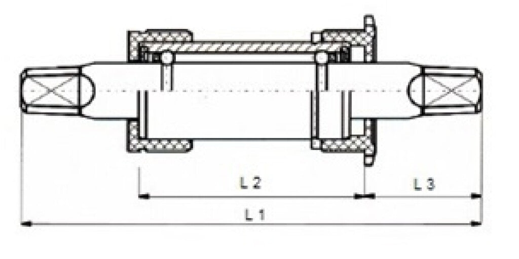 Tecora E Tecora E Bracket inférieur 127½ mm BSA, Staal Kunstst. tasse